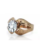 Vintage style Ring Zircon Original Vintage 14K Rose Gold vrc135r